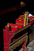 Wat Xieng Thong temple in Luang Prabang, Laos. Inside the Royal Funerary carriage hall. 